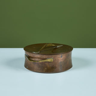 Jens Quistgaard Copper and Brass Lidded Pot for Dansk