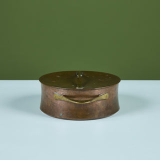 Jens Quistgaard Copper and Brass Lidded Pot for Dansk