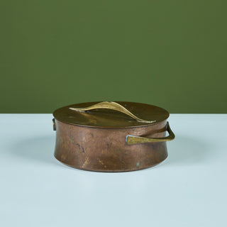 Jens Quistgaard Copper and Brass Lidded Pot for Dansk