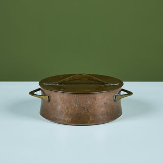 Jens Quistgaard Copper and Brass Lidded Pot for Dansk