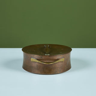 Jens Quistgaard Copper and Brass Lidded Pot for Dansk