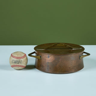 Jens Quistgaard Copper and Brass Lidded Pot for Dansk