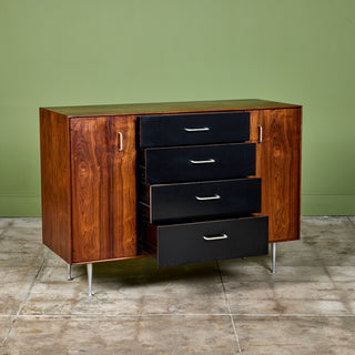 George Nelson Thin Edge Rosewood Cabinet for Herman Miller Modified by Architect Craig Ellwood