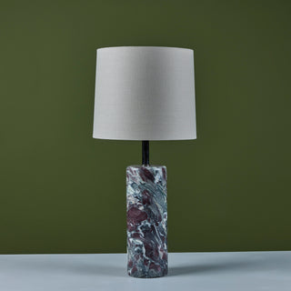 Walter Von Nessen Cylindrical Marble Base Table Lamp for Nessen Studios