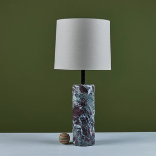 Walter Von Nessen Cylindrical Marble Base Table Lamp for Nessen Studios