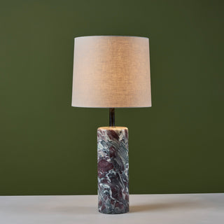 Walter Von Nessen Cylindrical Marble Base Table Lamp for Nessen Studios