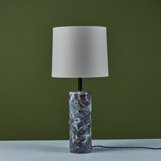 Walter Von Nessen Cylindrical Marble Base Table Lamp for Nessen Studios