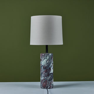 Walter Von Nessen Cylindrical Marble Base Table Lamp for Nessen Studios