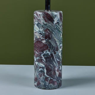 Walter Von Nessen Cylindrical Marble Base Table Lamp for Nessen Studios