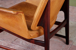 Illum Wikkelsø Leather Lounge Chair for Aarhus