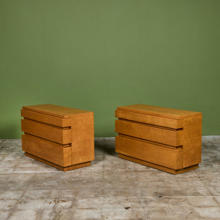 Pair of Dan Johnson Three Drawer Dressers for Hayden Hall