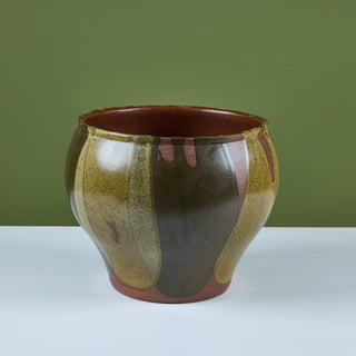 David Cressey Green Flame-Glaze Bell Planter for Architectural Pottery