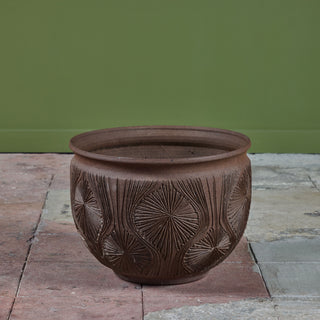 David Cressey & Robert Maxwell “Teardrop Sunburst” Natural Warm Brown Stoneware for Earthgender