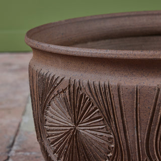 David Cressey & Robert Maxwell “Teardrop Sunburst” Natural Warm Brown Stoneware for Earthgender