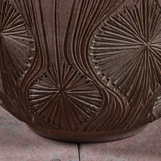 David Cressey & Robert Maxwell “Teardrop Sunburst” Natural Warm Brown Stoneware for Earthgender