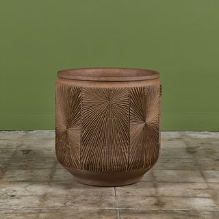 David Cressey & Robert Maxwell Extra Large Stoneware “Sunburst” Planter for Earthgender