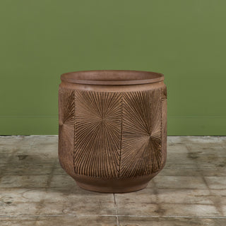 David Cressey & Robert Maxwell Extra Large Stoneware “Sunburst” Planter for Earthgender