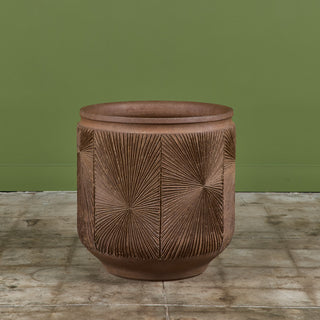 David Cressey & Robert Maxwell Extra Large Stoneware “Sunburst” Planter for Earthgender