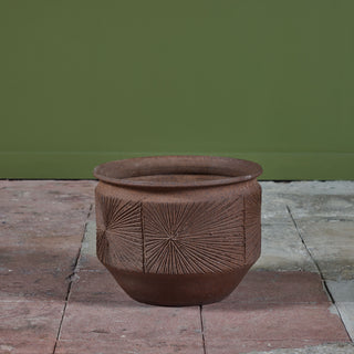 David Cressey & Robert Maxwell Stoneware “Sunburst” Bowl Planter for Earthgender