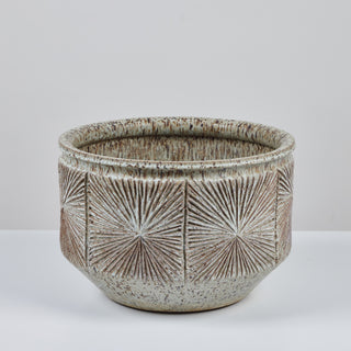 David Cressey & Robert Maxwell Speckle Glazed “Sunburst” Bowl Planter for Earthgender