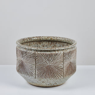 David Cressey & Robert Maxwell Speckle Glazed “Sunburst” Bowl Planter for Earthgender