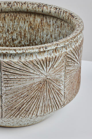 David Cressey & Robert Maxwell Speckle Glazed “Sunburst” Bowl Planter for Earthgender