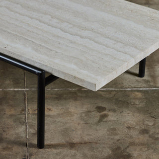 Don Knorr Travertine Top Coffee Table for Vista of California