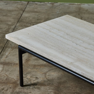 Don Knorr Travertine Top Coffee Table for Vista of California