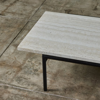 Don Knorr Travertine Top Coffee Table for Vista of California