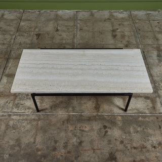 Don Knorr Travertine Top Coffee Table for Vista of California