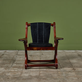 Don Shoemaker Mahogany Swinger Lounge Chair