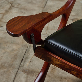 Don Shoemaker Mahogany Swinger Lounge Chair