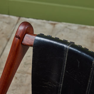 Don Shoemaker Mahogany Swinger Lounge Chair