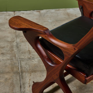 Don Shoemaker Mahogany Swinger Lounge Chair