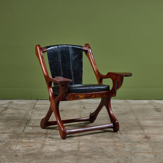 Don Shoemaker Mahogany Swinger Lounge Chair