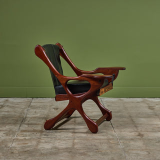 Don Shoemaker Mahogany Swinger Lounge Chair