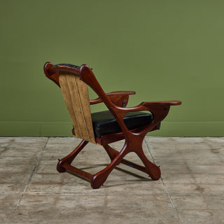 Don Shoemaker Mahogany Swinger Lounge Chair