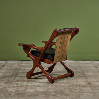 Don Shoemaker Mahogany Swinger Lounge Chair