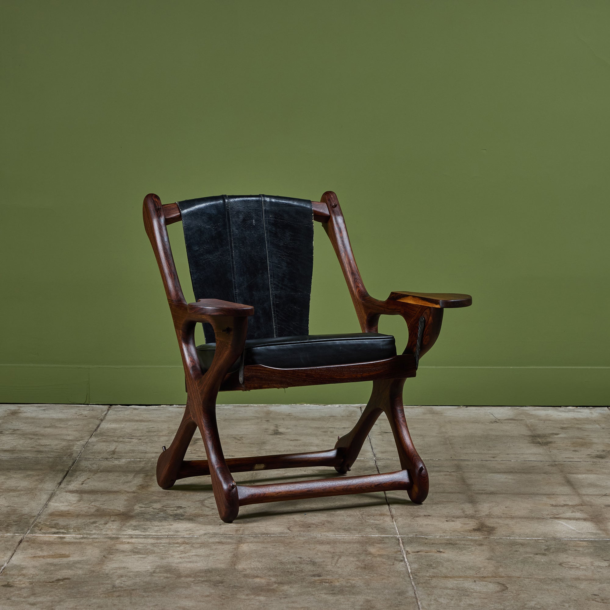 Don Shoemaker Rosewood Swinger Lounge Chair