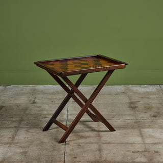 Don Shoemaker for Señal Geometric Marquetry Tray with Stand