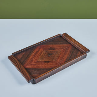 Don Shoemaker for Señal Diamond Geometric Marquetry Tray