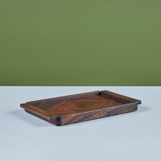 Don Shoemaker for Señal Diamond Geometric Marquetry Tray