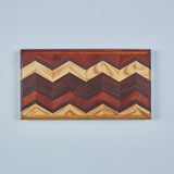 Don Shoemaker Wood Inlaid Chevron Pattern Cutting Board for Señal