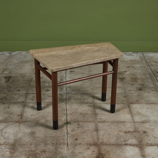 Edward Wormley Marble Top Wedge Side Table for Dunbar