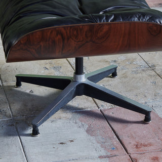 ON HOLD ** Eames for Herman Miller Rare 1956 First Year Production Lounge Chair with Spinning Ottoman