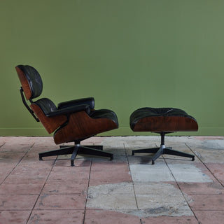 ON HOLD ** Eames for Herman Miller Rare 1956 First Year Production Lounge Chair with Spinning Ottoman