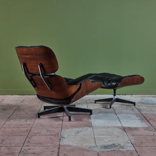 ON HOLD ** Eames for Herman Miller Rare 1956 First Year Production Lounge Chair with Spinning Ottoman