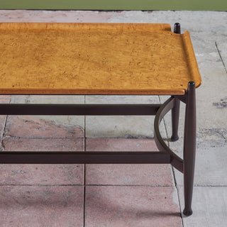 Edward Wormley Burl Coffee Table for Dunbar