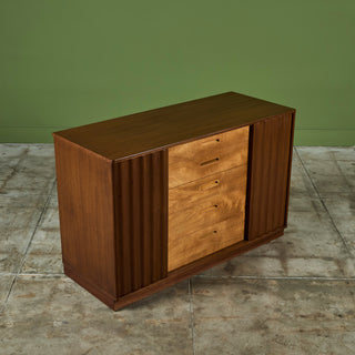 Edward Wormley Credenza with Rippled Cabinets for Dunbar