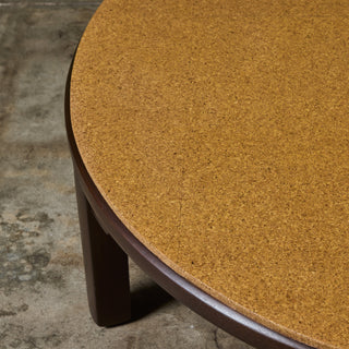 Edward Wormley Round Cork Top Coffee Table for Dunbar